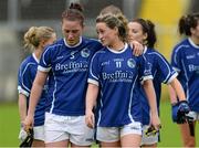 8 August 2015; Dejected Cavan players Grainne McGlade and Donna English after the game. TG4 Ladies Football All-Ireland Senior Championship Qualifier, Round 2, Cavan v Monaghan, Kingspan Breffni Park, Cavan. Picture credit: Oliver McVeigh / SPORTSFILE
