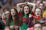 8 August 2015; Mayo supporters react during the game. GAA Football All-Ireland Senior Championship Quarter-Final. Donegal v Mayo, Croke Park, Dublin. Picture credit: Stephen McCarthy / SPORTSFILE