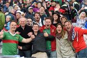 8 August 2015; Mayo supporters celebrate after the game. GAA Football All-Ireland Senior Championship Quarter-Final, Donegal v Mayo, Croke Park, Dublin. Picture credit: Ray McManus / SPORTSFILE