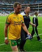 8 August 2015; Karl Lacey, Donegal, dejected after the game. GAA Football All-Ireland Senior Championship Quarter-Final, Donegal v Mayo. Croke Park, Dublin. Picture credit: Piaras Ó Mídheach / SPORTSFILE