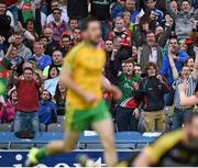 8 August 2015; Mayo supporters celebrate after Lee Keegan had scored the second goal. GAA Football All-Ireland Senior Championship Quarter-Final, Donegal v Mayo, Croke Park, Dublin. Picture credit: Ray McManus / SPORTSFILE