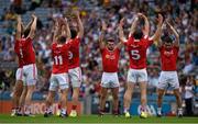 8 August 2015; Tyrone players go through a warm up routine before the start of the game. GAA Football All-Ireland Senior Championship Quarter-Final, Monaghan v Tyrone, Croke Park, Dublin. Picture credit: Ray McManus / SPORTSFILE