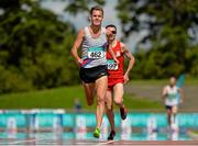 9 August 2015; Kevin Batt, from Dundrum South Dublin A.C, on his way to winning the men's 5000m from second place Conor Bradley, from City of Derry A.C., GloHealth Senior Track and Field Championships. Morton Stadium, Santry, Co. Dublin. Picture credit: Matt Browne / SPORTSFILE