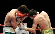 18 December 2008; Paul Hyland, right, in action against Eugene Hegney during their Bantamweight bout. Frank Maloney promotions, Paul Hyland v Eugene Hegney, The Helix, DCU, Dublin. Picture credit: Ray Lohan / SPORTSFILE *** Local Caption ***