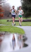 20 December 2008; Eventual winner Spain's Francisco Fernandez, left, and eventual 2nd place Togher's Robert Heffernan in action during the Irish 30km Race Walking Championships. Santry Demense, Dublin. Photo by Sportsfile