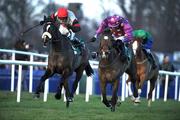 27 December 2008; Big Zeb, with Matt O'Connor up, right, on the way to winning the Paddy Power Dial A Bet Steeplechase from second place Watson Lake, with Paul Carberry up. Leopardstown Christmas Racing Festival 2008, Leopardstown. Picture credit: Maurice Doyle / SPORTSFILE