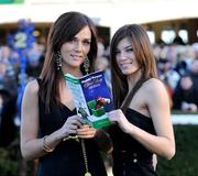 27 December 2008; Julie Devine, left, from Dublin, and Felicia Torica, from Moldova, at the Leopardstown Christmas Racing Festival 2008, Leopardstown. Picture credit: Matt Browne / SPORTSFILE