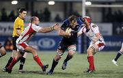 27 December 2008; Rocky Elsom, Leinster, in action against Rory Best and Stephen Ferris, Ulster. Magners League, Ulster v Leinster, Ravenhill Park, Belfast, Co. Antrim. Picture credit: Oliver McVeigh / SPORTSFILE