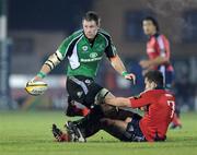 28 December 2008; Colm Rigney, Connacht, is tackled by Niall Ronan, Munster. Magners League, Connacht v Munster, Sportsground, Galway. Picture credit: Brendan Moran / SPORTSFILE