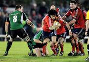 28 December 2008; Lifeimi Mafi, Munster, breaks through the tackle of Sean Cronin, Connacht. Magners League, Connacht v Munster, Sportsground, Galway. Picture credit: Brendan Moran / SPORTSFILE