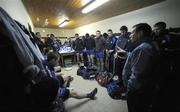 3 January 2009; Referee Derek O'Mahoney talks to the  Waterford players about the new rules before the start of the game against Tralee IT. McGrath Cup, Waterford v Tralee IT, Fraher Field, Dungarvan, Co. Waterford. Picture credit: Matt Browne / SPORTSFILE