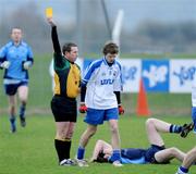3 January 2009; Cillian O'Keeffe, Waterford, is the first player to be sent off by referee Derek O'Mahoney for a straight yellow offence after a foul on Tony McMahon, Tralee IT. McGrath Cup, Waterford v Tralee IT, Fraher Field, Dungarvan, Co. Waterford. Picture credit: Matt Browne / SPORTSFILE