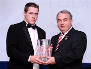 19 December 2008; Paul Greville, Westmeath, is presented with his Christy Ring award by GAA President Nickey Brennan at the 2008 Christy Ring / Nicky Rackard Champion 15 & Rounders All Star Awards. Croke Park, Dublin. Photo by Sportsfile