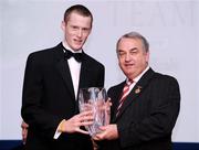 19 December 2008; Niall Healy, London, is presented with his Christy Ring award by GAA President Nickey Brennan at the 2008 Christy Ring / Nicky Rackard Champion 15 & Rounders All Star Awards. Croke Park, Dublin. Photo by Sportsfile