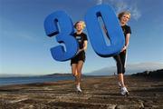 31 December 2008; New Years Resolution time - models Sarah McGovern and Aoife Cogan at the launch of the 2009 Lifestyle Sports adidas - Dublin Marathon. Marathon organisers are calling on Irish people to lace up this year and make running or walking the 30th Anniversary of the event their New Year resolution. Great South Wall, Dublin. Picture credit: David Maher / SPORTSFILE