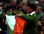25 September 2000; An Ireland supporter during the day 11 of the 2000 Sydney Olympics in Sydney, Australia. Photo by Brendan Moran/Sportsfile