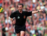 24 September 2000; Referee Pat McEneaney during the All-Ireland Senior Football Championship Final match between Kerry and Galway at Croke Park in Dublin. Photo by Ray McManus/Sportsfile