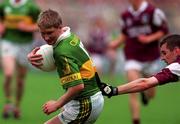 24 September 2000; Michael Francis Russell of Kerry in action against Tomas Meehan of Galway during the All-Ireland Senior Football Championship Final match between Kerry and Galway at Croke Park in Dublin. Photo by Ray McManus/Sportsfile