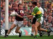 24 September 2000; John Divilly of Galway in action against Aodhan MacGearailt of Kerry during the All-Ireland Senior Football Championship Final match between Kerry and Galway at Croke Park in Dublin. Photo by Ray McManus/Sportsfile