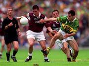 24 September 2000; Tommy Joyce of Galway in action against Tom O'Sullivan of Kerry during the All-Ireland Senior Football Championship Final match between Kerry and Galway at Croke Park in Dublin. Photo by Ray McManus/Sportsfile