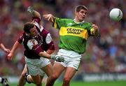 24 September 2000; Eamonn Fitzmaurice of Kerry in action against Derek Savage of Galway during the All-Ireland Senior Football Championship Final match between Kerry and Galway at Croke Park in Dublin. Photo by Ray McManus/Sportsfile