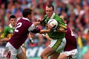 24 September 2000; John Crowley of Kerry in action against Tomas Meehan of Galway during the All-Ireland Senior Football Championship Final match between Kerry and Galway at Croke Park in Dublin. Photo by Ray McManus/Sportsfile