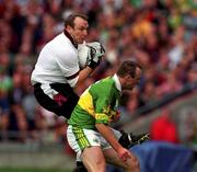 24 September 2000; Martin McNamara of Galway in action against John Crowley of Kerry during the All-Ireland Senior Football Championship Final match between Kerry and Galway at Croke Park in Dublin. Photo by Ray McManus/Sportsfile