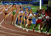 25 September 2000; Sonia O'Sullivan of Ireland, second from left, competing in the women's 5000m race during day 11 of the 2000 Sydney Olympics in Sydney, Australia. Photo by Brendan Moran/Sportsfile