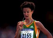 27 September 2000; Sonia O'Sullivan of Ireland following the Women's 10,000m heat during day 13 of the Sydney Olympics in Sydney, Australia. Photo by Brendan Moran/Sportsfile