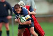 27 September 2000; Kevin Putt in action against Liam Toland during a Leinster Rugby squad training session at Old Belvedere RFC in Dublin. Photo by Matt Browne/Sportsfile