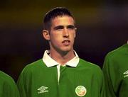 22 September 2000; Stephen Bradley of Republic of Ireland prior to the U16 International friendly match between Republic of Ireland and England at Bescot Stadium in Walsall, England. Photo by David Maher/Sportsfile
