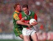 15 September 1996; James Nallen, Mayo in action against Enda McManus, Meath, Meath v Mayo, All-Ireland Football Final, Dublin. Picture Credit: David Maher/SPORTSFILE