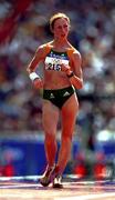 28 September 2000; Olivie Loughnane of Ireland on her way to finishing 35th in the women's 20km walking race during day 14 of the 2000 Sydney Olympics in Sydney, Australia. Photo by Brendan Moran/Sportsfile