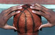 28 September 2000; Anthony Jenkins of Notre Dame Fighting Irish during the launch of the ESB Basketball League Season at the National Basketball Arena in Tallaght, Dublin. Photo by David Maher/Sportsfile