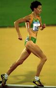 30 September 2000; Sonia O'Sullivan of Ireland on her way to finishing 6th and setting a new national record of 30:52.30 in the Women's 10,000m final race during day 16 of the 2000 Sydney Olympics in Sydney, Australia. Photo by Brendan Moran/Sportsfile