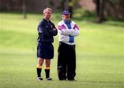 30 September 2000; Manager Brian McEniff, left, and selector Paddy Clarke during an Ireland International Rules squad training session at St Patrick's College in Dublin. Photo by Damien Eagers/Sportsfile