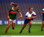 1 October 2000; Mary O'Rourke, Waterford, in action against Niamh Lally, Mayo. Mayo v Waterford, Ladies All Ireland Senior Football Final, Croke Park, Dublin. Picture credit; Ray McManus/SPORTSFILE