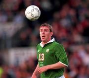 30 May 2000; Richard Dunne of Republic of Ireland during the International Friendly match between Republic of Ireland and Scotland at Lansdowne Road in Dublin. Photo by David Maher/Sportsfile