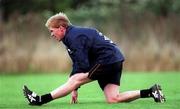 3 October 2000; Steve Staunton during a Republic of Ireland squad training session at Clonshaugh in Dublin. Photo by Damien Eagers/Sportsfile