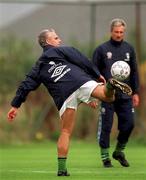 3 October 2000; Manager Mick McCarthy, left, and assistant manager Ian Evans during a Republic of Ireland squad training session at Clonshaugh in Dublin. Photo by Damien Eagers/Sportsfile