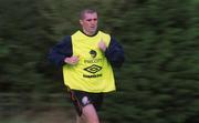 4 October 2000; Roy Keane during a Republic of Ireland squad training session at the AUL Complex in Clonshaugh, Dublin. Photo by David Maher/Sportsfile