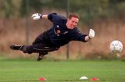 4 October 2000; Nick Colgan during a Republic of Ireland squad training session at the AUL Complex in Clonshaugh, Dublin. Photo by David Maher/Sportsfile
