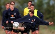 4 October 2000; David Connolly during a Republic of Ireland squad training session at the AUL Complex in Clonshaugh, Dublin. Photo by David Maher/Sportsfile