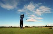 5 October 2000; Paul McGinley of Ireland watches his drive off the 16th tee during day one of the Smurfit Irish PGA Championship at Baltray Golf Club in Louth. Photo by Matt Browne/Sportsfile