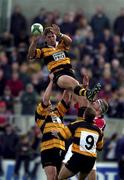 7 October 2000; Gary Teichmann of Newport wins possession from a lineout during the Heineken Euopean Cup Pool 4 Round 1 match between Munster and Newport at Thomond Park in Limerick. Photo by Matt Browne/Sportsfile