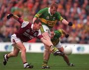 7 October 2000; Declan Meehan of Galway in action against Liam Hassett of Kerry during the Bank of Ireland All-Ireland Senior Football Championship Final Replay match between Kerry and Galway at Croke Park in Dublin. Photo by Brendan Moran/Sportsfile