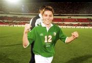 7 October 2000; Matt Holland of Republic of Ireland celebrates following the World Cup 2002 Qualification Group 2 match between Portugal and Republic of Ireland at the Estádio da Luz in Lisbon, Portugal. Photo by David Maher/Sportsfile