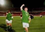 7 October 2000; Kevin Kilbane of Republic of Ireland celebrates following the World Cup 2002 Qualification Group 2 match between Portugal and Republic of Ireland at the Estádio da Luz in Lisbon, Portugal. Photo by David Maher/Sportsfile