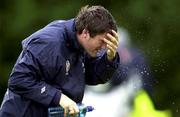 9 October 2000; Robbie Keane during a Republic of Ireland squad training session at the AUL Complex in Clonshaugh, Dublin. Photo by David Maher/Sportsfile