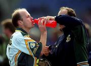 8 October 2000; Peter Canavan of Ireland receives treatment during the International Rules Series First Test match between Ireland and Australia at Croke Park in Dublin. Photo by Ray McManus/Sportsfile